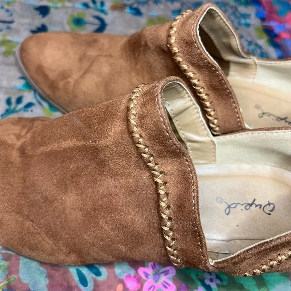 Qupid brown suede booties - Picture 4 of 5